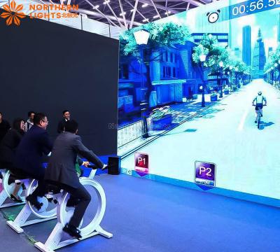 China Virtual Cycling Fitness Spinning Bike Interactive Smart Park Sports Fitness Projection for sale