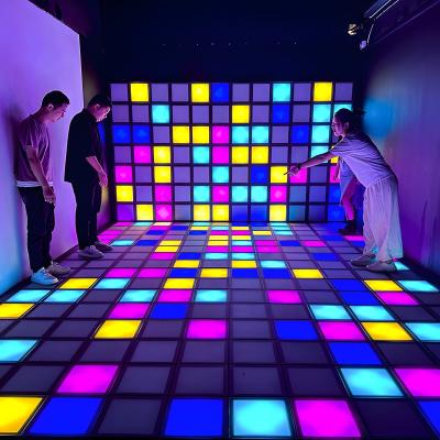 China 30x30cm Active Games LED Floor for Kids Play Area Amusement Park Facilities for sale