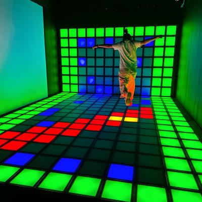 China Active Game Dance Floor Led Light sensitive Floor For Theme Park Game Room for sale