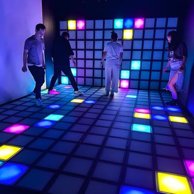 China Indoor Waterproof Activate Game Led Floor Interactive Led Screen Floor Tile Light Game for sale