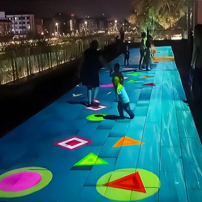 China Op maat gemaakte volledig gekleurde outdoor Magic Interactive Floor Projector Solution Te koop