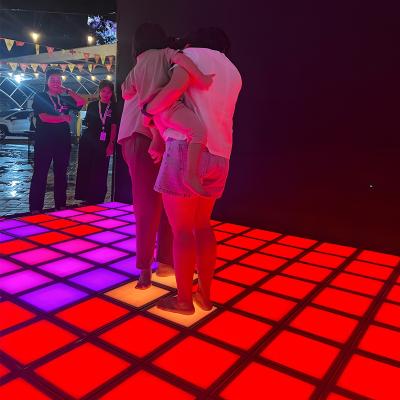 China LED Dance Floor Tile Jumping Grid Interactive Game Super Grid for sale