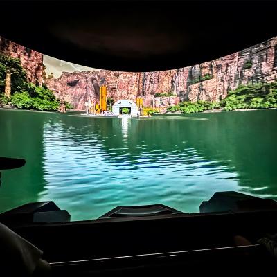 China Indoor Immersive Track Cinema Curved Naked Eye 3d Projection Screen for sale
