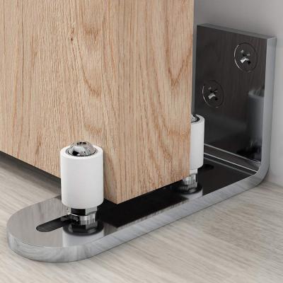 China Modern Flush Bearing Stainless Steel Guide Roller Floor And Barn Door Guide For Bottom Adjustable Roller for sale