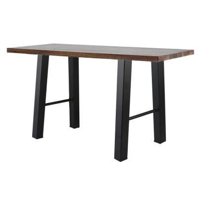 China Fashion Modern Simple Square Table Steel Leg For Table Wood Panel for sale