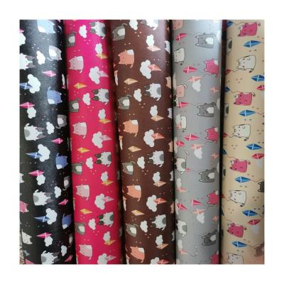 China Hot Selling Wrinkle Resistant Sustainable Stain Digital Fabric Printing Custom Leatherette Printed Custom Leather Frame Material PVC Filter for sale