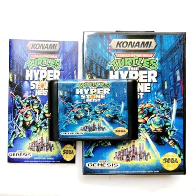 China High Quality Easy With Box And Instruction Book Mega Drive Turtle The Hyper Stone Heist 16 Bit Card Game Cartridge For Sega for sale