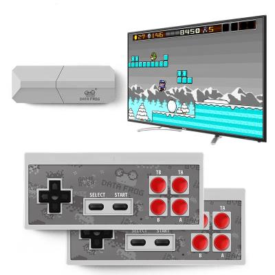 China Data Frog USB TV Wireless Handheld Video Game Console Build In 600 Bit Classic Mini Video Console Support AV Game 8 Output TV Game Stick for sale