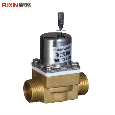 China General FUXIN FD-328D G1/2 DC6V Valve Body Water Solenoid Urinal Brass Stainless Locking Drain Valve for sale