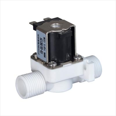 China General FUXIN FD-05 G1/2 DC12V Plastic Male Thread Water Solenoid Valve Plastic Normally Closed Washing Machine Irrigation for sale