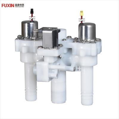 China General FUXIN FD-801-2 POM Plastic Smart Toilet Water Drain Valve DC6V DC12V Normally Closed Pressure Reduce Solenoid Valve for sale