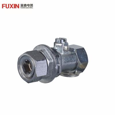 China FUXIN General High Quality Brass Brass Nut G1/2 Male Thread Pipe Inlet and Outlet Check Valve Stopper Terminal for sale