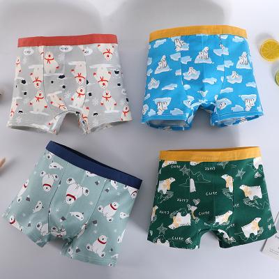 China Newest Design Breathable Kids Boxers Briefs Cute Cartoon Printing Underwear Kids Boys Girls In Brief for sale