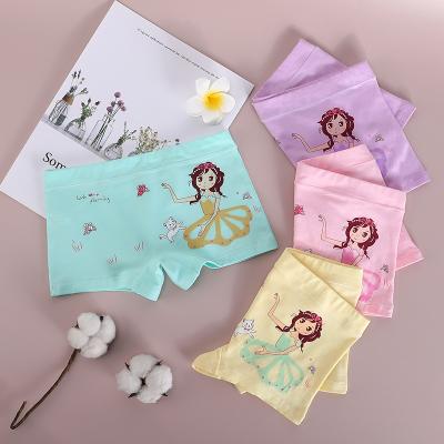 China 4 Pack Girls Cotton Panties Breathable High Quality Teen Boxers Briefs Custom Underwear Girls Lovely Young for sale