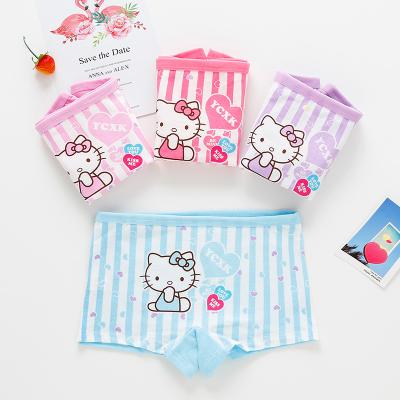 China 4 Pcs Cotton Baby Girl Kids Panties Cartoon Funny Kid Shorts Breathable Soft Underwear for sale