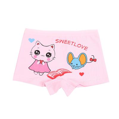 China High Quality Breathable Cotton Girl Boxer Shorts Cute Cartoon Pattern Animal Girl Boxer Briefs for sale