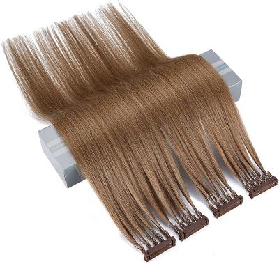 China Fashion Color 6d Hair Extension Real Hair Invisible Tiny Curl Full Cuticle Aligned For Salon for sale