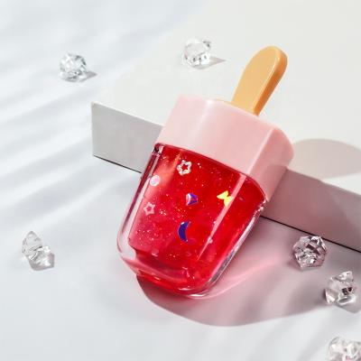 China Custom Shape Waterproof Popular Private Label Ice Cream Glitter Lip Gloss for sale