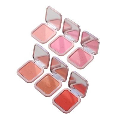 China High Pigment OEM Vegan Matte Pink Pressed Powder Face Waterproof Blusher for sale