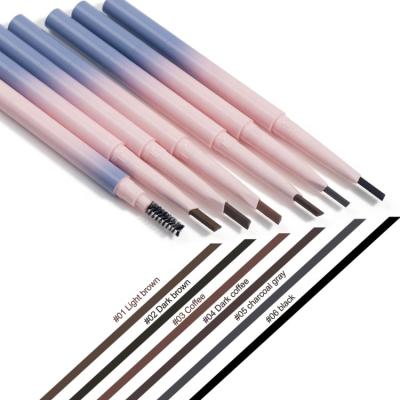 China Waterproof Your Own Brand High Quality 2 In 1 Long Lasting Double Ended Pink Eyebrow Pencil for sale