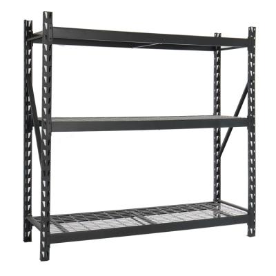 China Wholesale Direct Household Black Tool Room Basement Garage Corrosion Protection Heavy Duty Welded Iron Mesh Shelf for sale