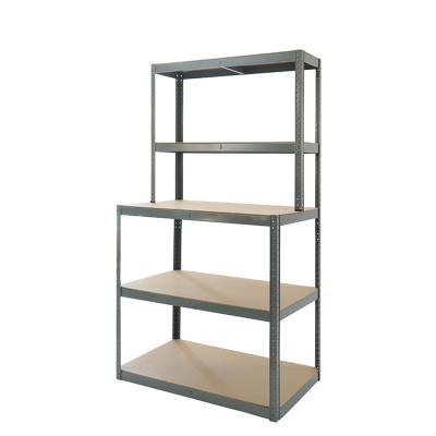 China Corrosion Protection Easy Assembly Galvanized Warehouse Goods Storage Shelving Metal Adjustable Shelf Garage Rack Steel Supermarket Shelves for sale