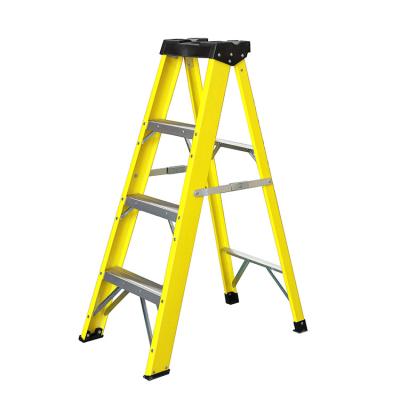 China Folding Ladders 2 3 4 5 Household Portable Insulation Universal Manufacturers Climbing Fiberglass Folding Step Ladder For Sale for sale