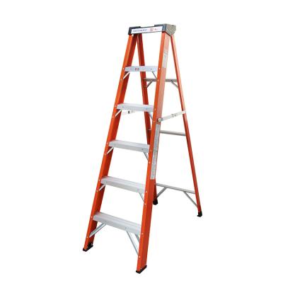 China Factory Direct Selling Folding Ladders Low Voltage Insulated Household Aluminum Alloy Foldable Pedal Frp Single Side Step Ladder for sale