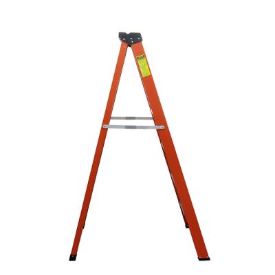 China High Strength Fiberglass Single Sided Step Ladders Various Load Capacity Gathering Folding Ladders Certification En131 For Home Hotel Apartment for sale