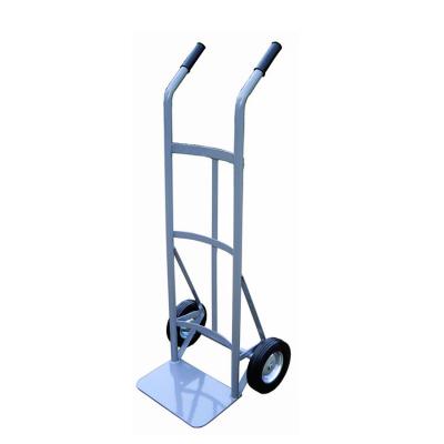 China Custom Two Color Strong Painting Portable Double Wheels Luggage Carrier Storage Steel Pipe Hand Truck Cart for sale