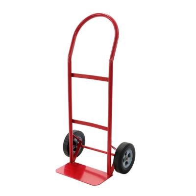 China Solid Rubber Wheel Flow Back Handle Moving Supplies Strong Strong Organization Transport Steel Hand Truck For Home Use for sale