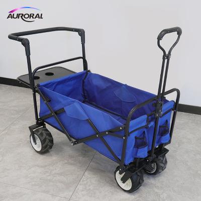 China Heavy duty steel folding storage/transport/camping/picnic beach/cart folding sand cart/trolley outdoor service cart for sale