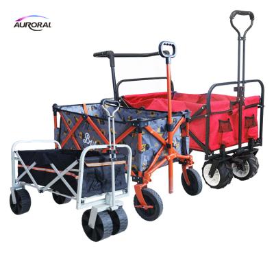 China Easy Folding 2022 New arrive High Strength Large Capacity Outdoor camping trolley/ beach wagon/capaicty collapsible folding wagon cart for sale