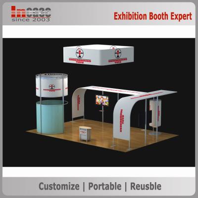 China Custom Trade Show Booth Display With Hanging Banner From Incase for sale