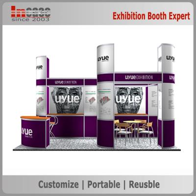 China A cabine traseira personalizada roxo da exposição/feira profissional do Lit indica 10ft x 20ft à venda