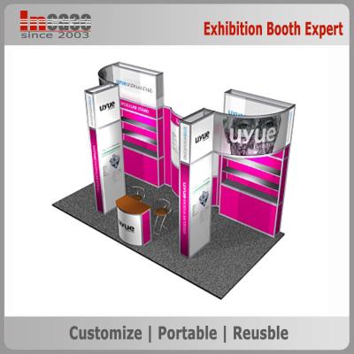 China Aluminum Exhibit Booth Displays With Lighting Box And Acrylic Roof for sale