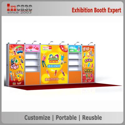 China One Wall Easy Set Up 10x20 Trade Show Booth Aluminum Profile Exhibition Counters for sale