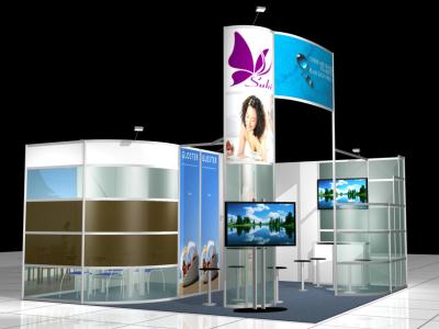 China 5x6 Aluminum Truss Trade Show Displays , Portable Exhibition Booth Design for sale