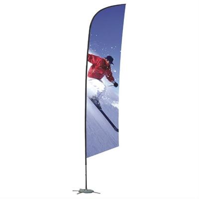 China Custom Straight Feather Flying Banners With Pole , Single Double Sided for sale