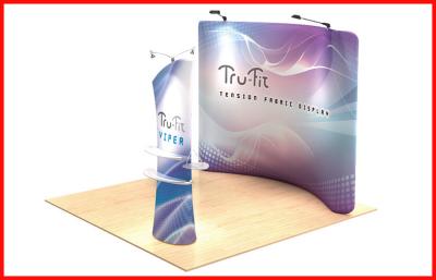 China Modular Portable Tension Fabric Backwall 10ft Curved Tension Fabric Display Stand for sale