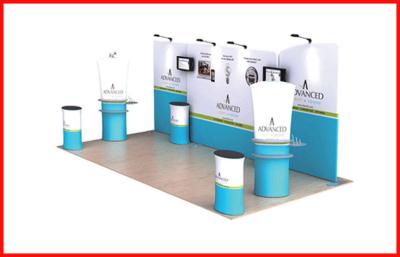 China Portable Tension Fabric Backwall , Pop Up Displays With Large Format Printing for sale