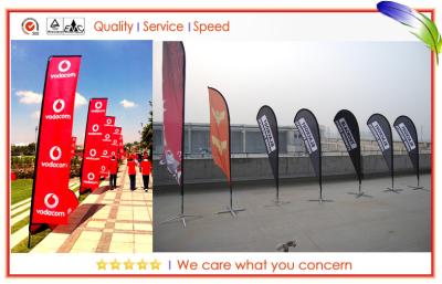 China Indoor And Outdoor Banner Printing Advertising Beach Flags , Teardrop Flying Banners for sale