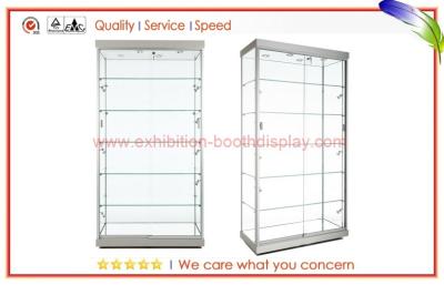 China Durable shop Aluminium Glass Display Cabinets with LED spotlight for sale