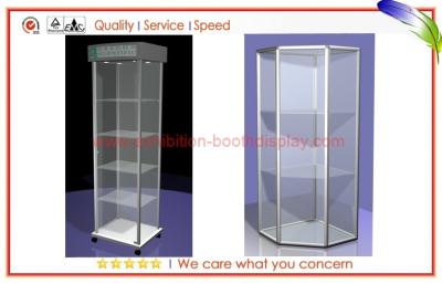 China Pentagon Watch Aluminium Glass Display Cabinets Counter Showcase for sale