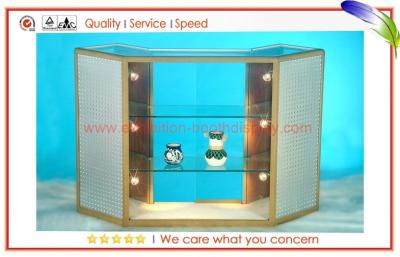 China Rectangular Aluminium Glass Display Cabinets Glass Display Case with Lights for sale