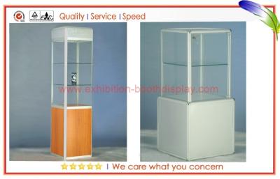 China Trade Show Aluminium Glass Display Cabinets Portable WITH Glass Stand for sale