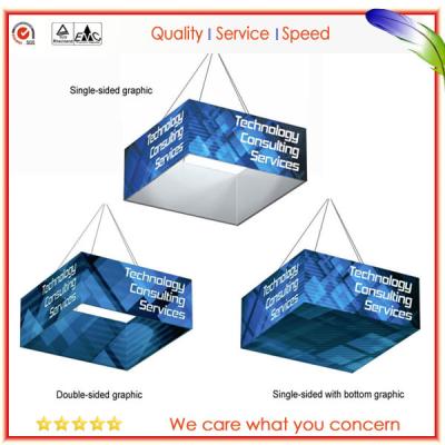 China Customized Outdoor Trade Show Square Hanging Banner Display For Advertising for sale