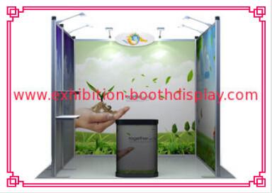 China Tension Fabric 3 X 4 Portable Tradeshow Booths With Aluminum Frame for sale