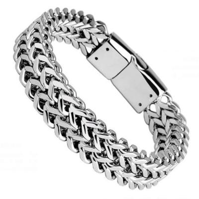 China Luxury Stainless Steel Fashion Accessories Stainless Steel Bracelet For Men Heavy Cuban Chain Bracelets for sale