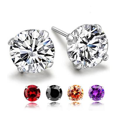 China 2019 new style products European and American Sterling Silver 925 stud earring diamond earring for sale